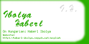 ibolya haberl business card